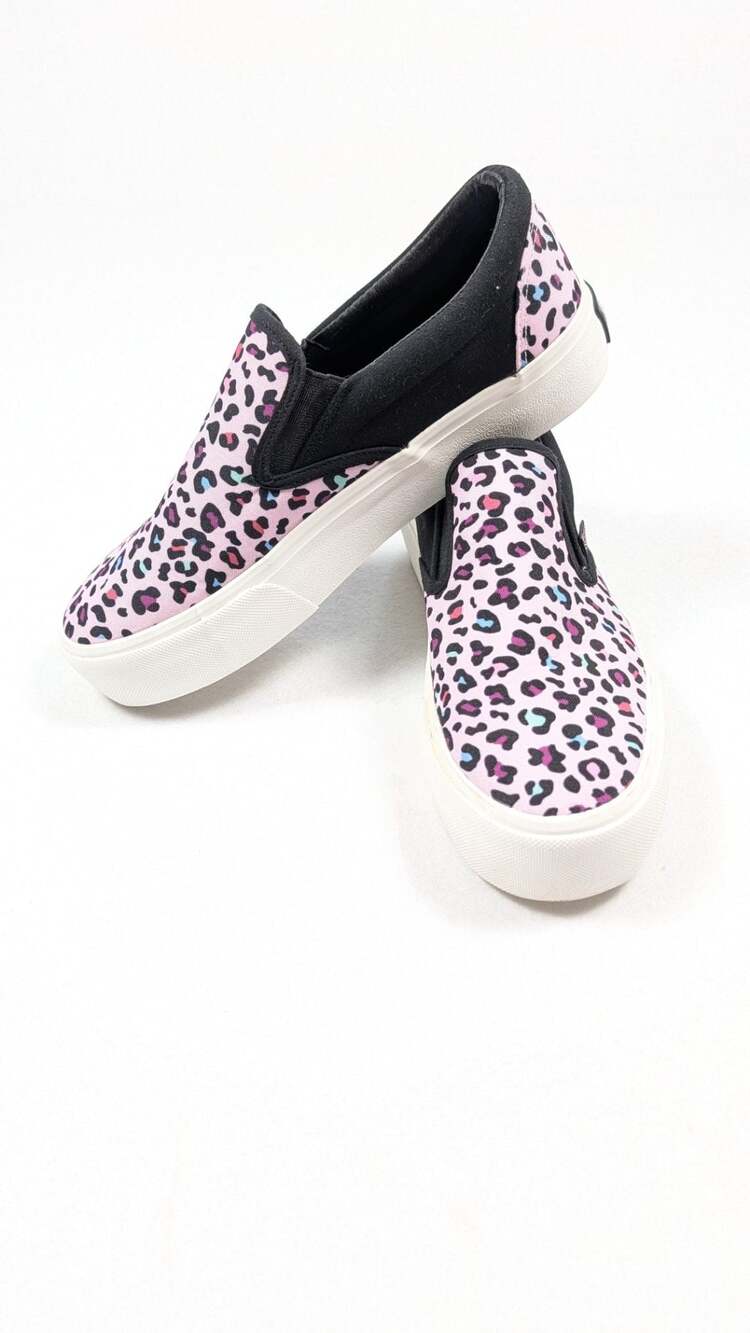 Strange Cvlt Pastel Leopard Print Slip-On Sneakers